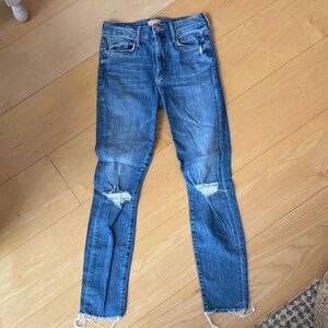 Mother denim the Looker Ankle fray